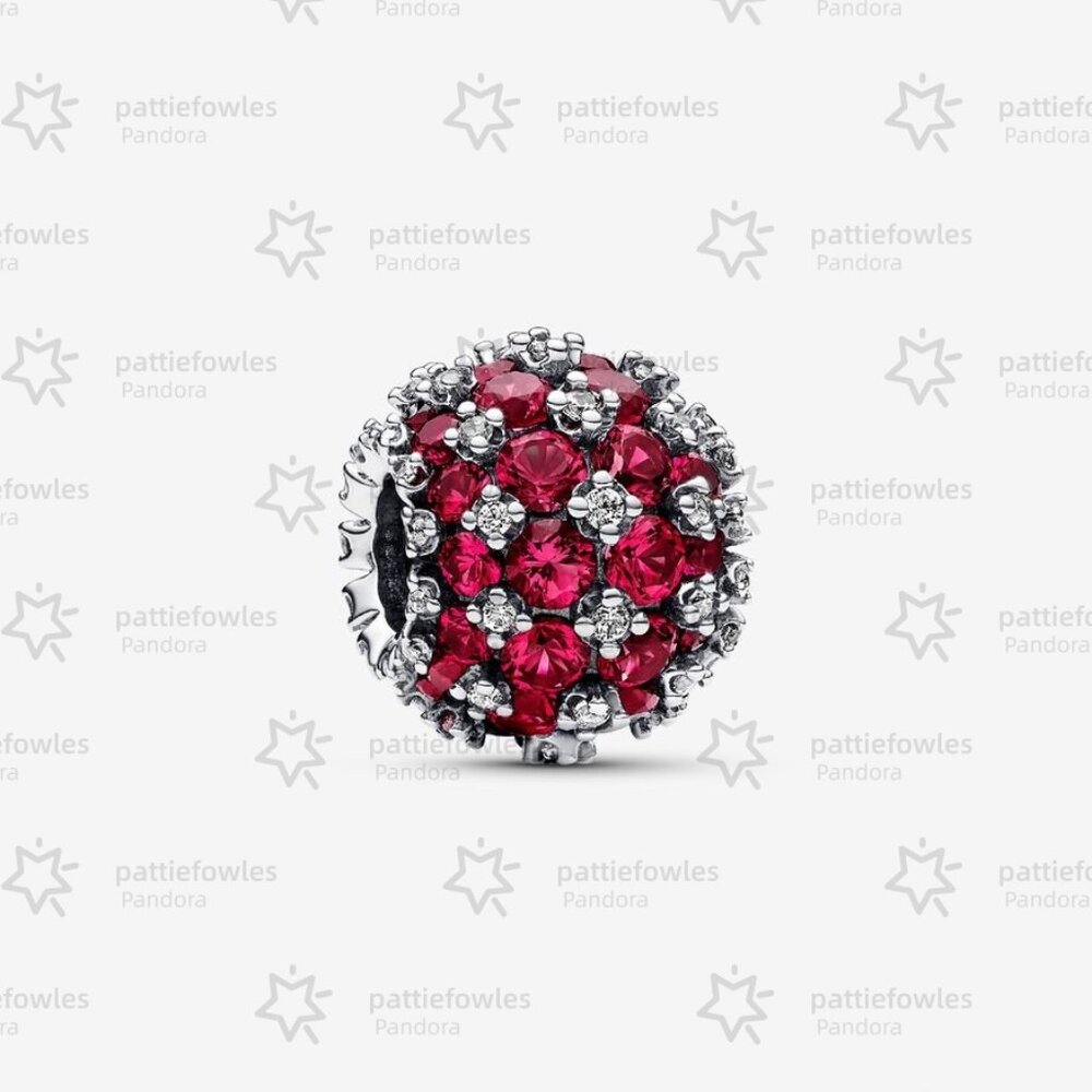Pandora Sparkling Pavé Round Pink Charm|Pendant